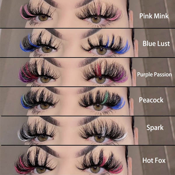 Faux Mink Colored Eyelashes
